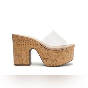 SCHUTZ Dalle Vinyl Cutout Vinyl Sandal Size 10